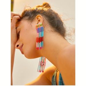 Anthropologie Multicolor Beaded Earrings